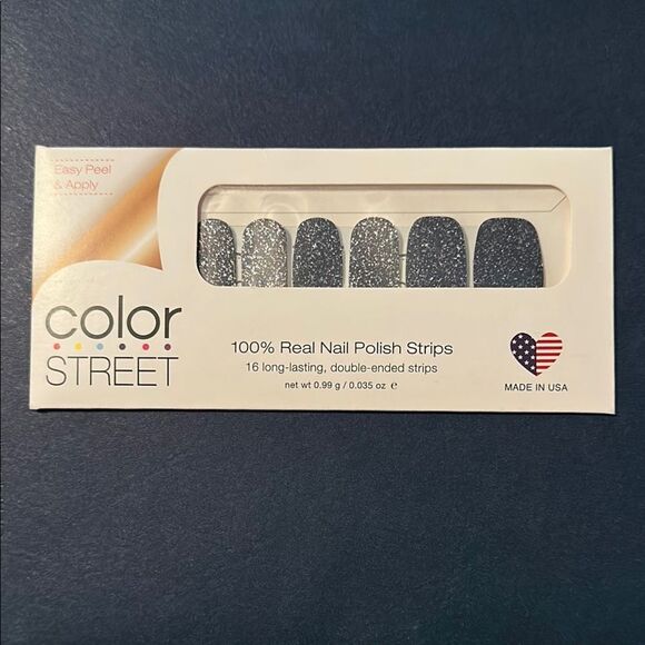 Moon river  Color Street Silver Glitter Press-On Nails. Moon river - Picture 2 of 11